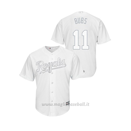 Maglia Baseball Uomo Kansas City Royals Bubba Starling 2019 Players Weekend Bubs Replica Bianco
